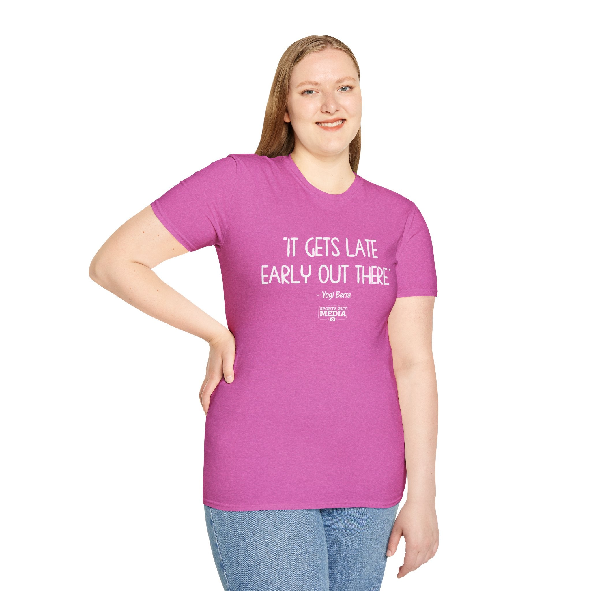 Yogi Berra IT GETS LATE EARLY T-Shirt