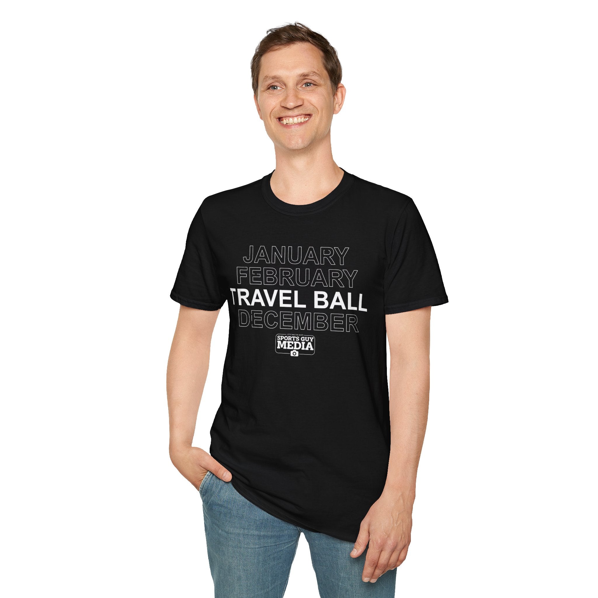 January February TRAVEL BALL December T-Shirt