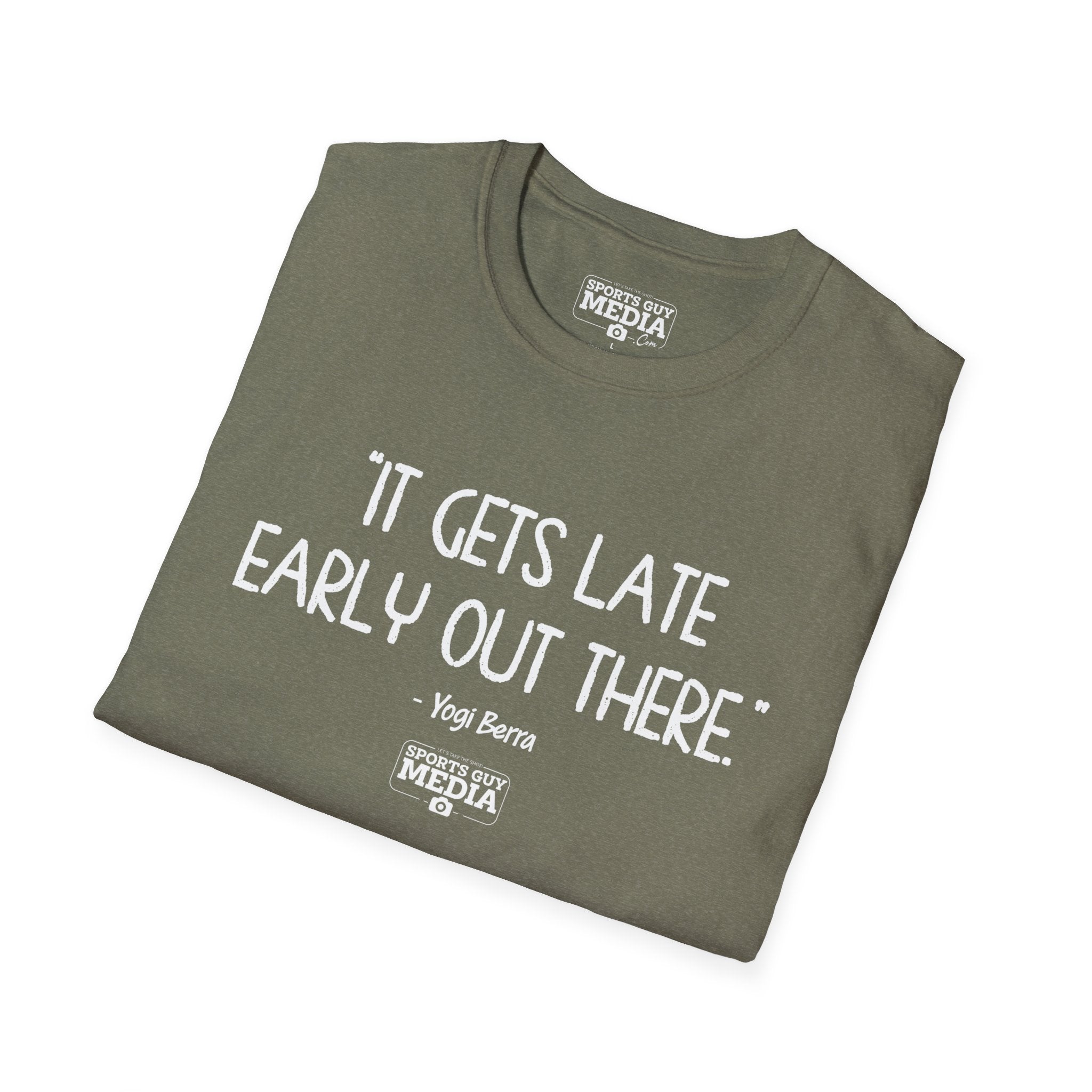 Yogi Berra IT GETS LATE EARLY T-Shirt