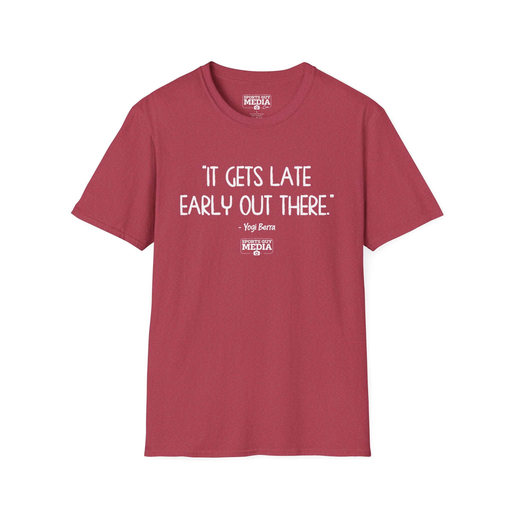 Yogi Berra IT GETS LATE EARLY T-Shirt