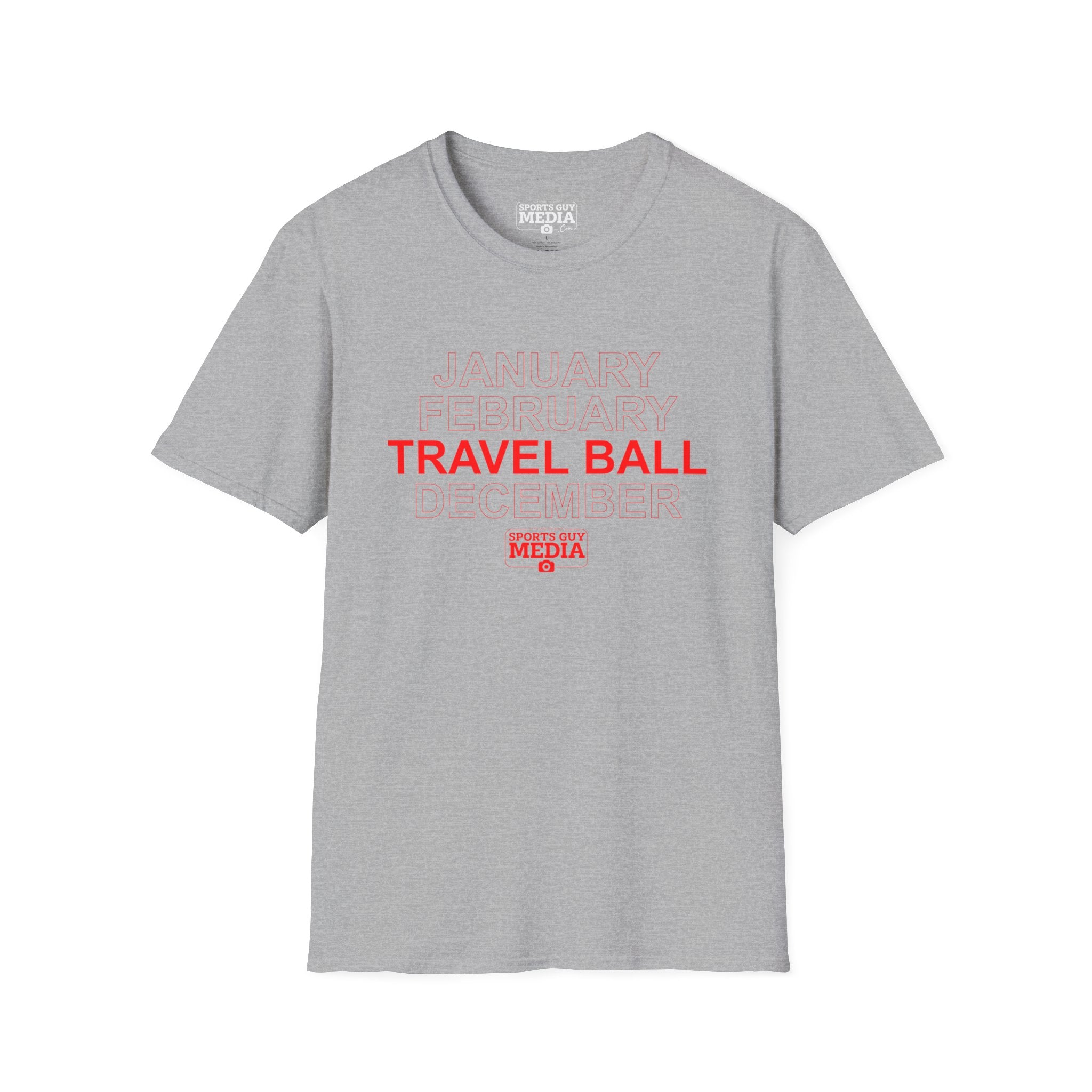 January February TRAVEL BALL December T-Shirt