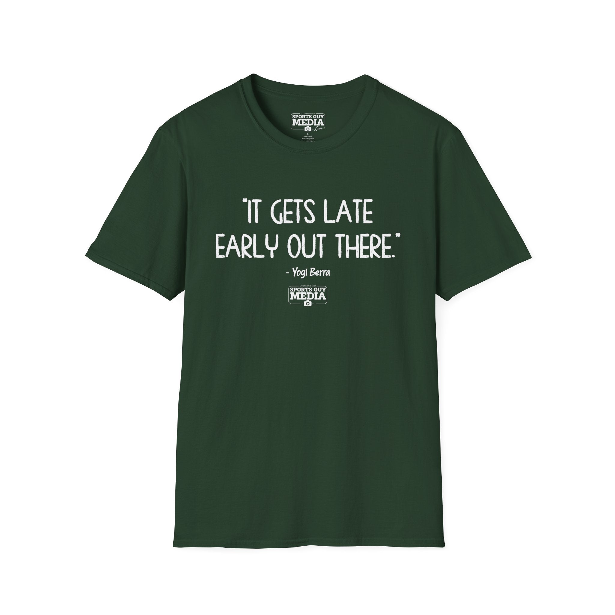Yogi Berra IT GETS LATE EARLY T-Shirt