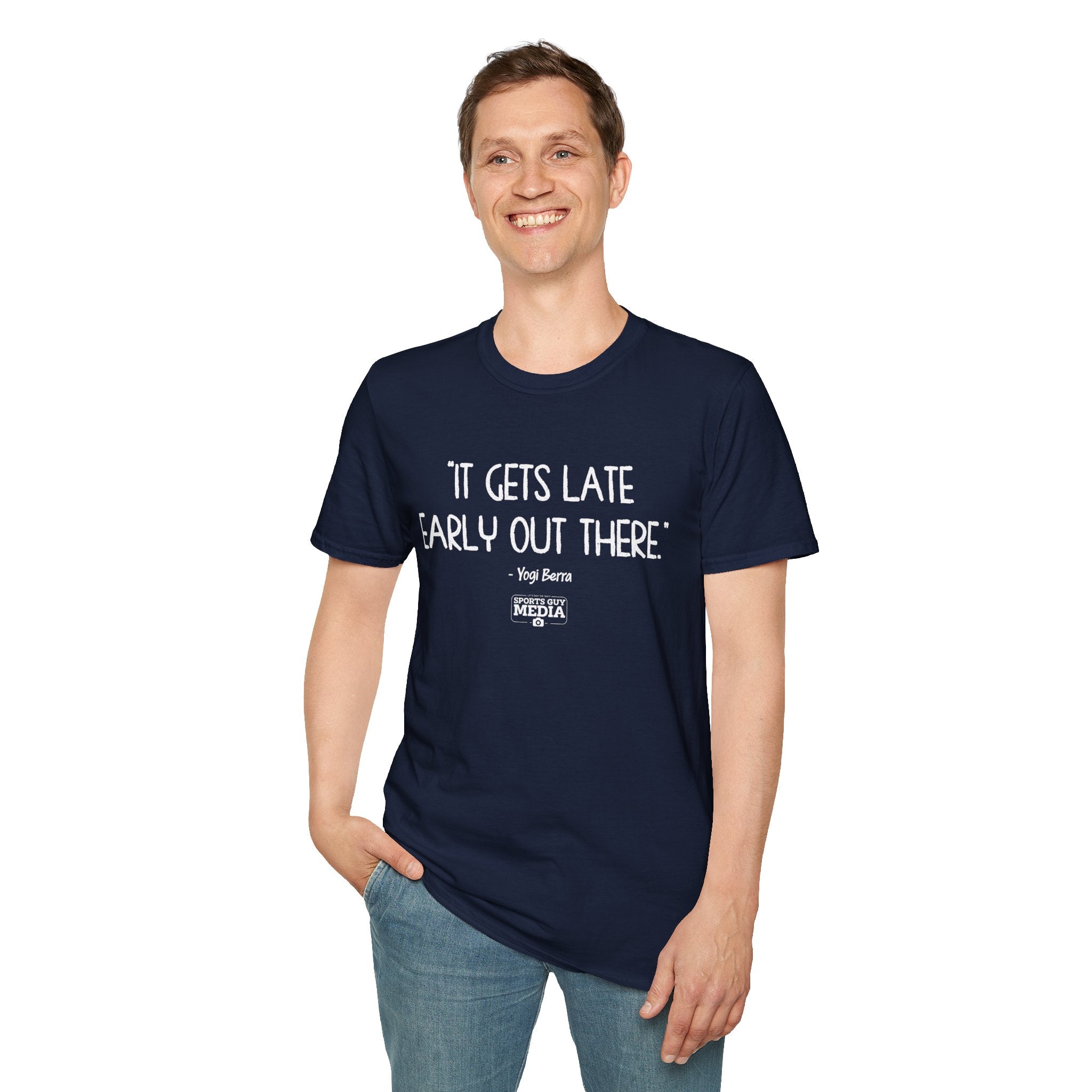 Yogi Berra IT GETS LATE EARLY T-Shirt