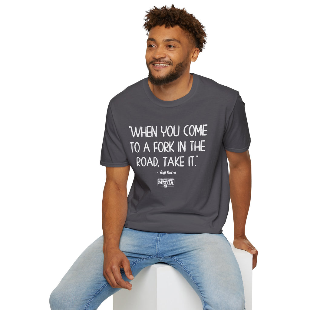 Yogi Berra FORK IN THE ROAD T-Shirt